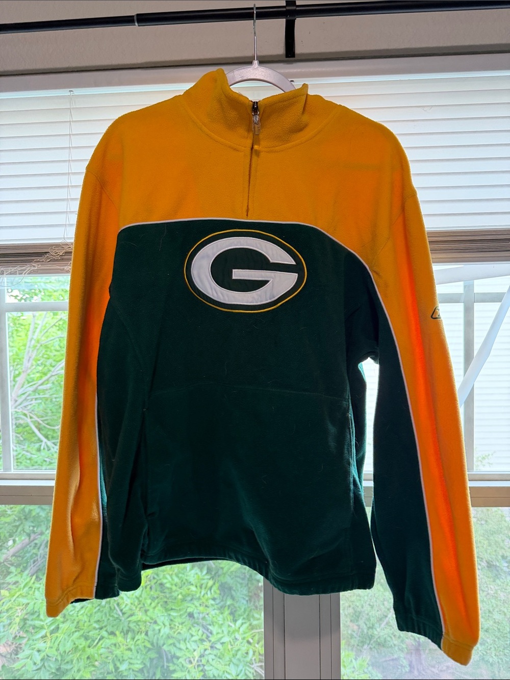NFL Green Bay Packers Green and Gold Quarter-Zip Fleece Pullover